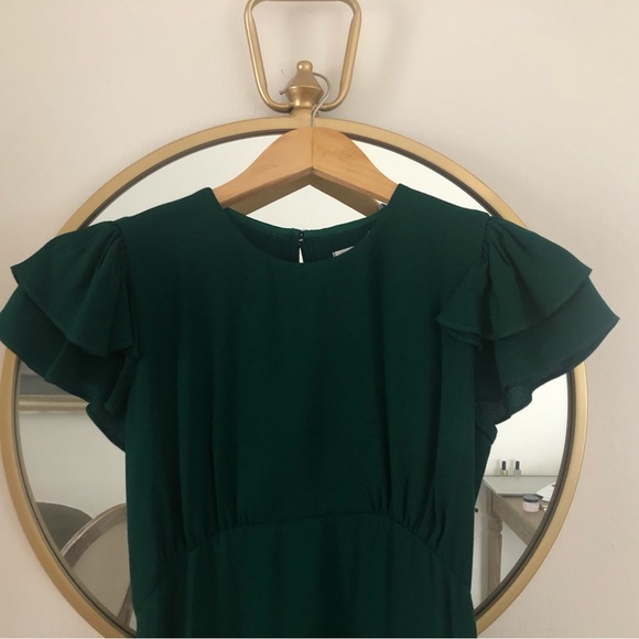 Reformation Romina Midi Dress, Emerald Green, Size 0 - Picture 6 of 8